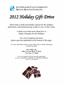 San Fernando Valley Community Health Center 2012 Holiday Gift Drive